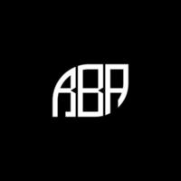 RBA letter logo design on black background. RBA creative initials letter logo concept. RBA letter design. vector