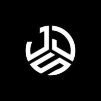 JJS letter logo design on black background. JJS creative initials letter logo concept. JJS letter design. vector