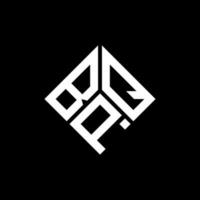 diseño de logotipo de letra bpq sobre fondo negro. concepto de logotipo de letra de iniciales creativas bpq. diseño de letras bpq. vector