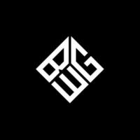 BWG letter logo design on black background. BWG creative initials letter logo concept. BWG letter design. vector