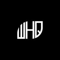 WHQ letter logo design on black background. WHQ creative initials letter logo concept. WHQ letter design. vector