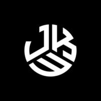 JKW letter logo design on black background. JKW creative initials letter logo concept. JKW letter design. vector