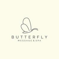 butterfly with line art style logo icon template design. animal, spa, beauty vector  illustration