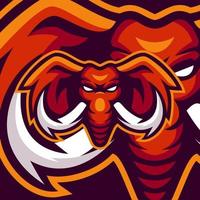 Elephant Mascot Logo Templates vector