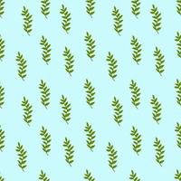 Summer seamless pattern with seaweed. Flat vector illustration