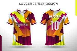 Plantilla de diseño de vector de maqueta de camiseta y camiseta de fútbol