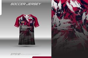 Soccer jersey and t-shirt mockup vector design template