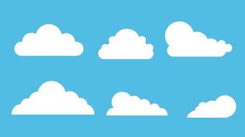dibujos animados de conjunto de clima de vector de nube