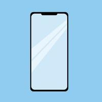 phone with blank frame and blank screen smartphone vector