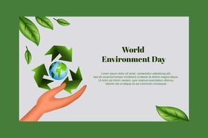 plantilla de saludo del día mundial del medio ambiente vector