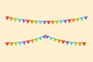 colorful party flag vector