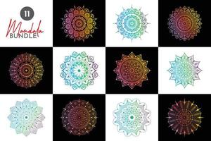 Creative Colorful Mega Mandala Bundle vector