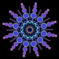 Spot painting point to point. Abstract design of mandala in dot paint style. Aboriginal-style dot painting vector