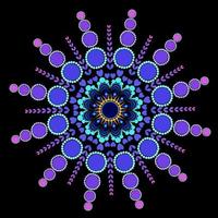 Spot painting point to point. Abstract design of mandala in dot paint style. Aboriginal-style dot painting vector