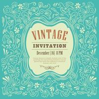 vector de plantilla vintage de diseño de tarjeta de invitación