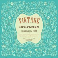 invitation card design vintage template vector