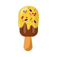 Illustration of ice cream on a stick. vector isolated on a white background.