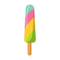 Illustration of ice cream on a stick. vector isolated on a white background.