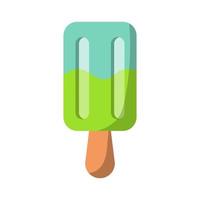 Illustration of ice cream on a stick. vector isolated on a white background.