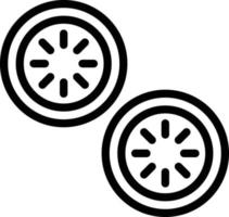 Cucumber slice Vector Icon Design Illustration