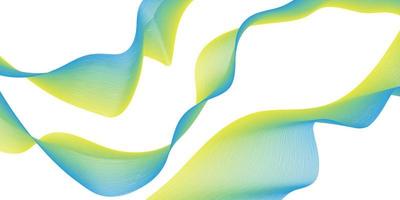 cinta con elemento de onda de colores de bandera de ucrania para el diseño. fondo de arte de línea estilizada. ilustración vectorial onda con líneas creadas con la herramienta de fusión. línea ondulada curva, raya suave. vector