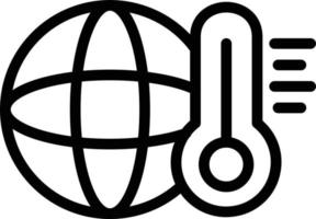 ilustración de diseño de icono de vector de temperatura global
