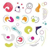 Set of abstract elements. Colorful vector