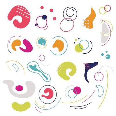 Set of abstract elements. Colorful