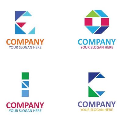 Creative Set Of Business EOIC Letter Logo Design