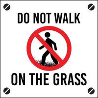 No Walking on the Grass Sign Icon vector