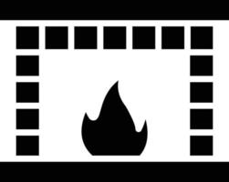 Fireplace Vector Icon Design Illustration