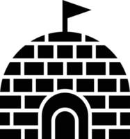Ilustración de diseño de icono de vector de iglú