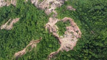 Bird eye view look down land clearing video