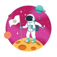 Astronaut Character Concept vector