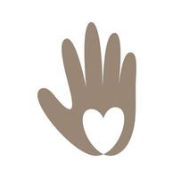 mano dibujada a mano con corazón animar a donar logo. detener la guerra en ucrania. idea conceptual de icono de donación y ayuda. protección contra los invasores rusos