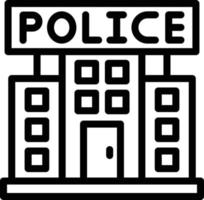 ilustración de diseño de icono de vector de estación de policía