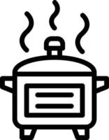 ilustración de diseño de icono de vector de olla de cocina caliente