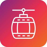 Cable Car Vector Icon Design Illustration