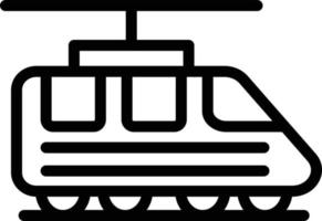 Ilustración de diseño de icono de vector de tren eléctrico