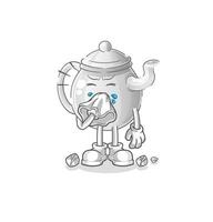 teapot cartoon character. cartoon mascot vector illustration