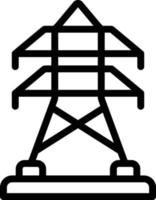ilustración de diseño de icono de vector de torre eléctrica