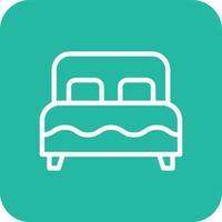Double bed Vector Icon