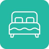 Double bed Vector Icon