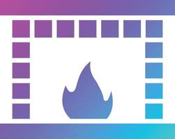 Fireplace Vector Icon Design Illustration