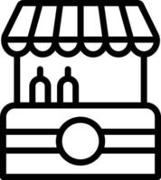 ilustración de diseño de icono de vector de puesto de comida