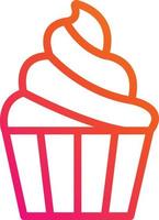 icono de vector de muffin dulce