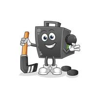 money briefcase  cartoon mascot vector illustration. cartoon vector