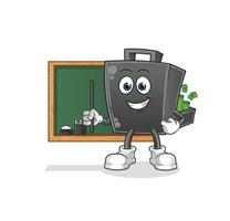 money briefcase  cartoon mascot vector illustration. cartoon vector