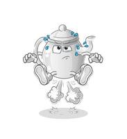 teapot cartoon character. cartoon mascot vector illustration