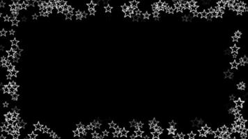 Animated frame borders white stars video clip free download